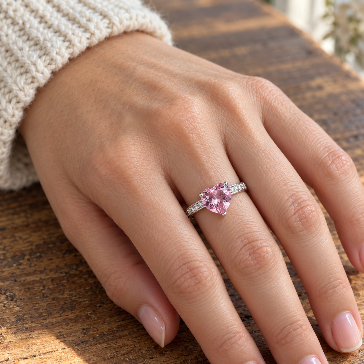 Håbets Ring – Sølvbelagt ring med et symbol på håb - 1+1 GRATIS