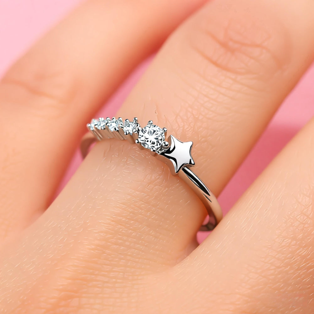 Klassisk Stjerne Zirkonia Ring