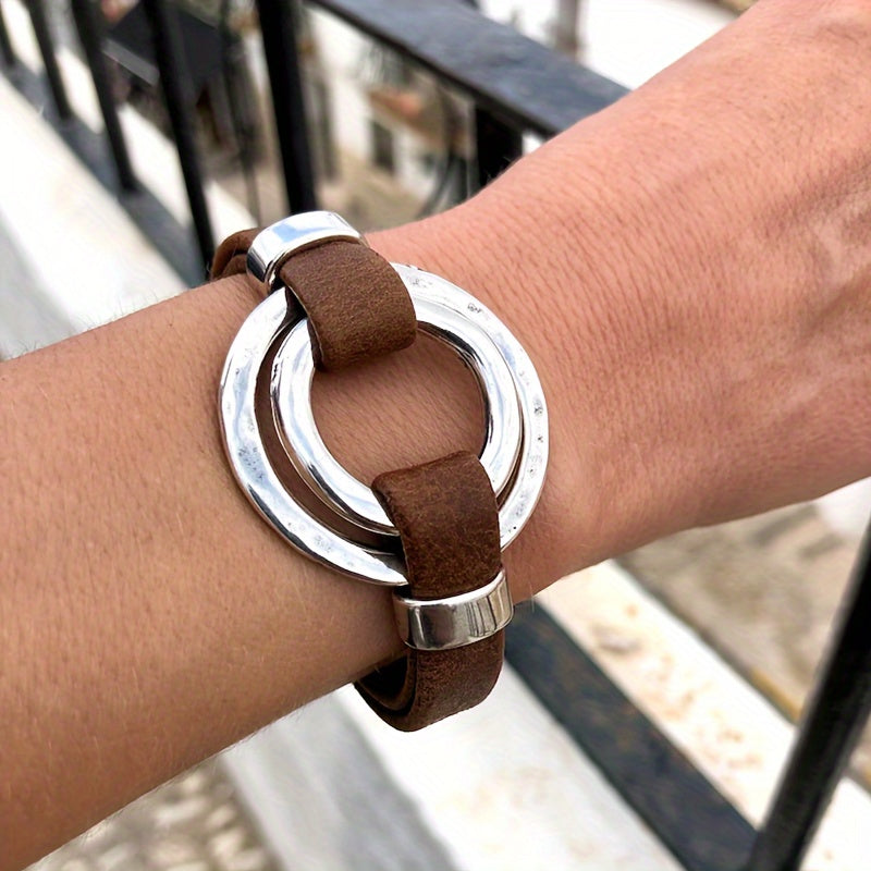 Vintage Boho Dobbelt Cirkel Armbånd