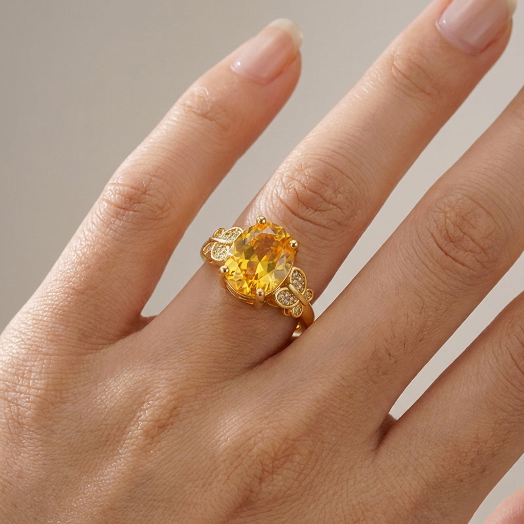 GOLD SUNRISE RING - (JUSTERBAR)