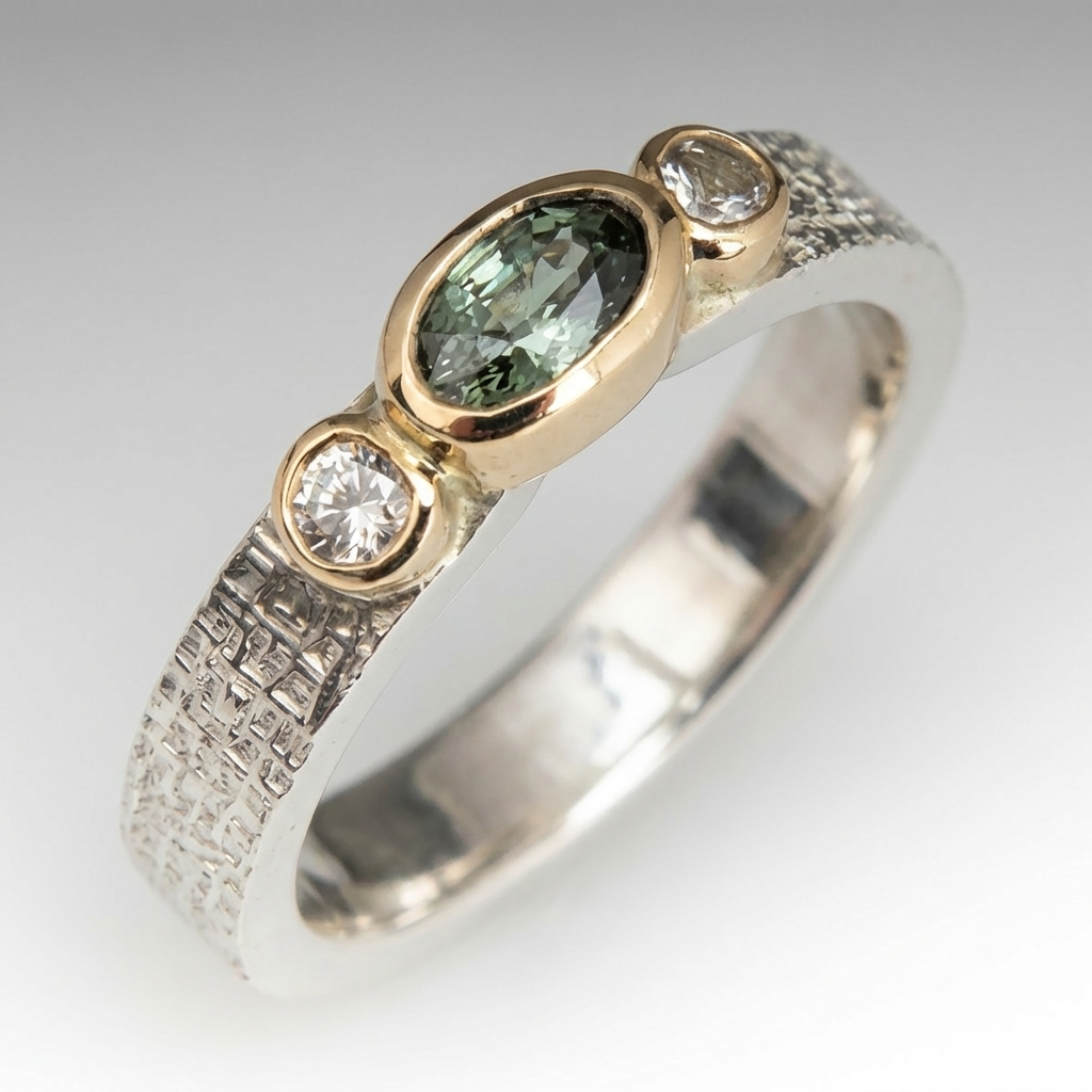 GRØN OG GULD RING