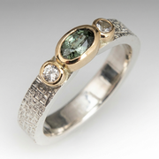 GRØN OG GULD RING