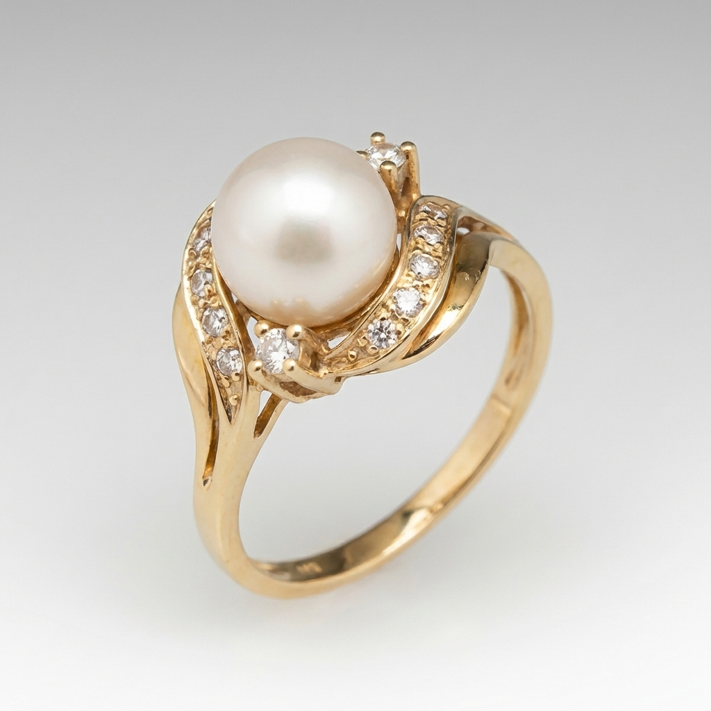GULD PERLE RING