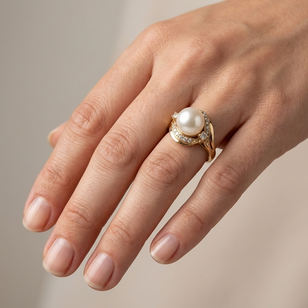 GULD PERLE RING