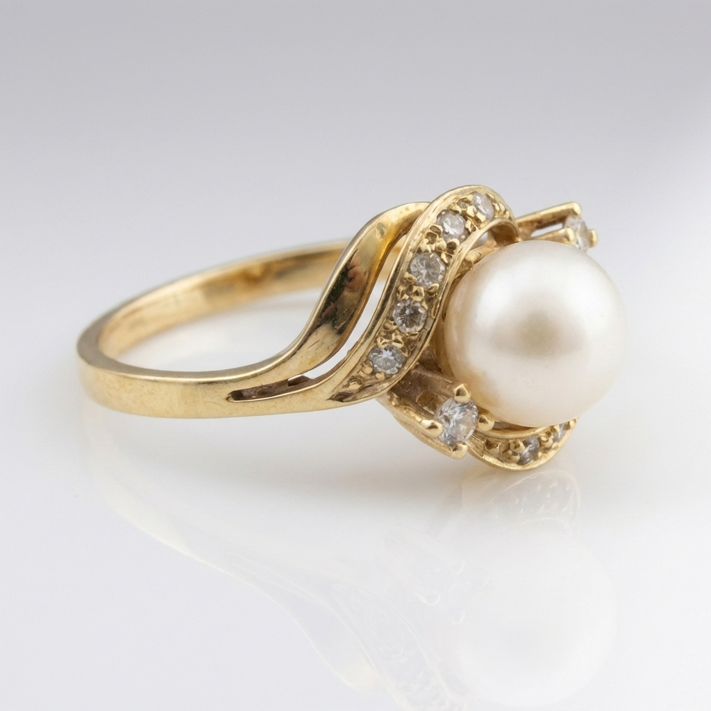 GULD PERLE RING