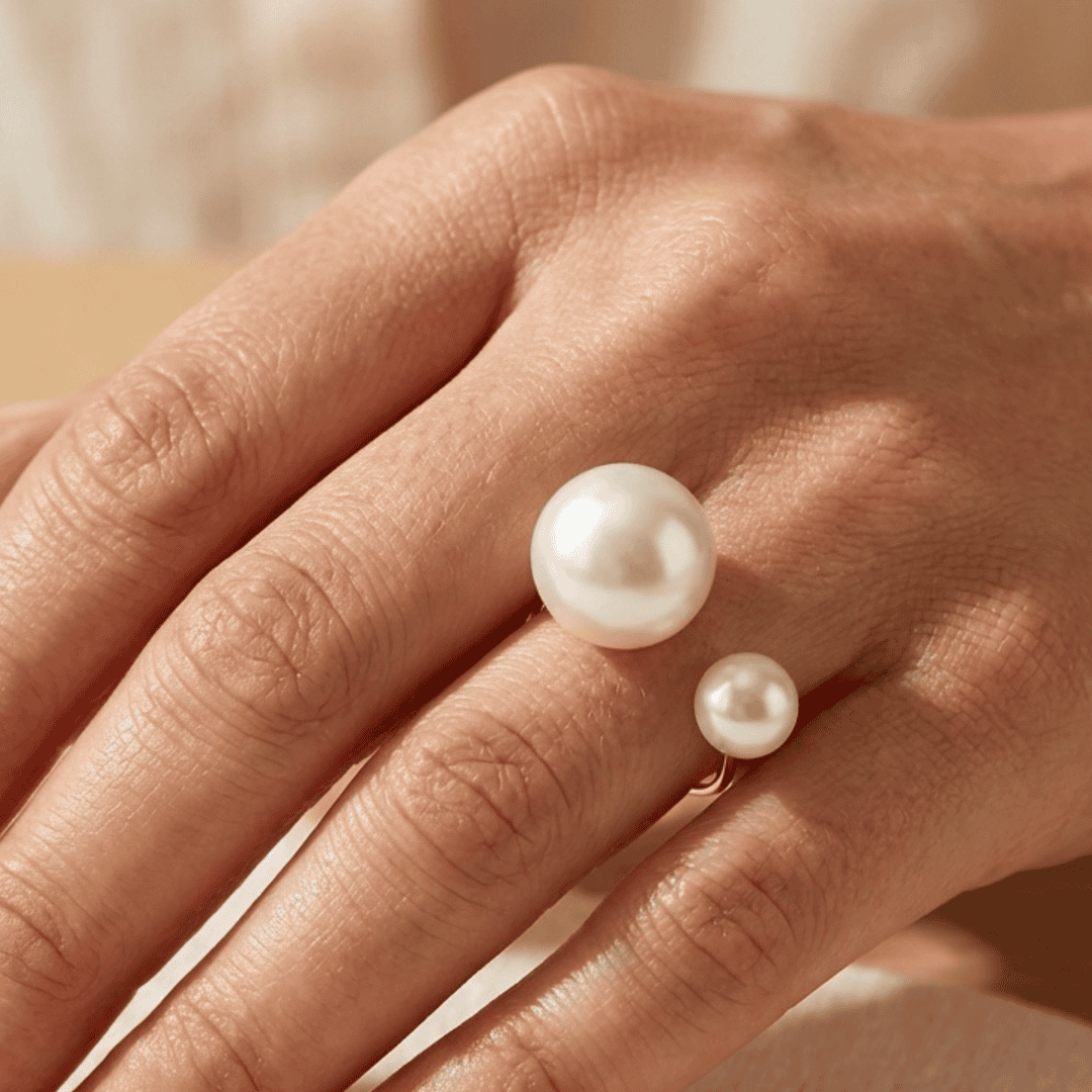 Duo Pearl Justerbar Statement Ring