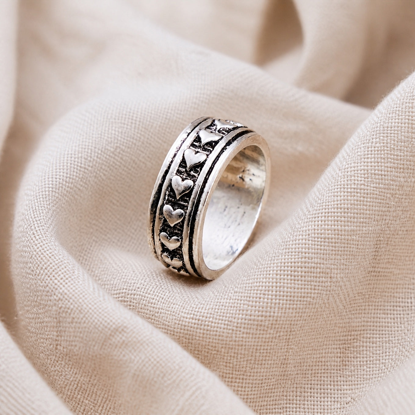 Vintage Boho Hjerte Ring