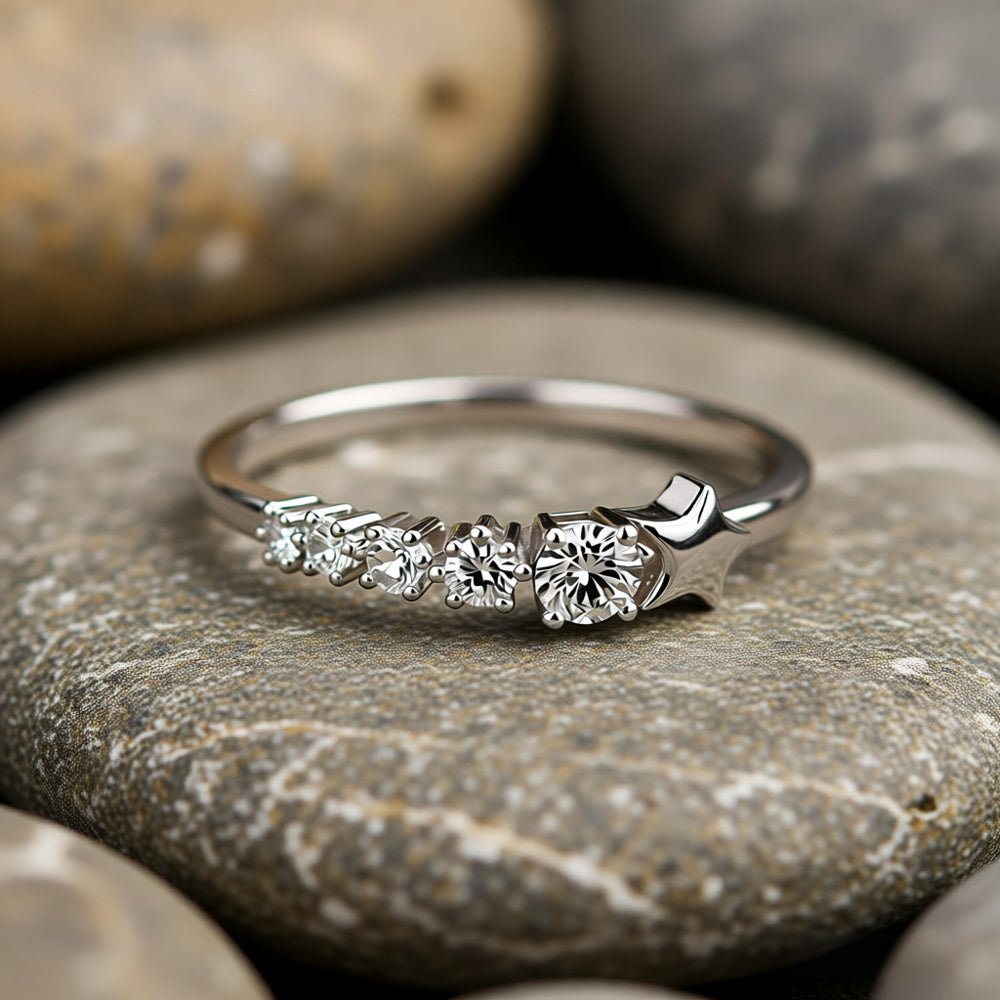 Klassisk Stjerne Zirkonia Ring