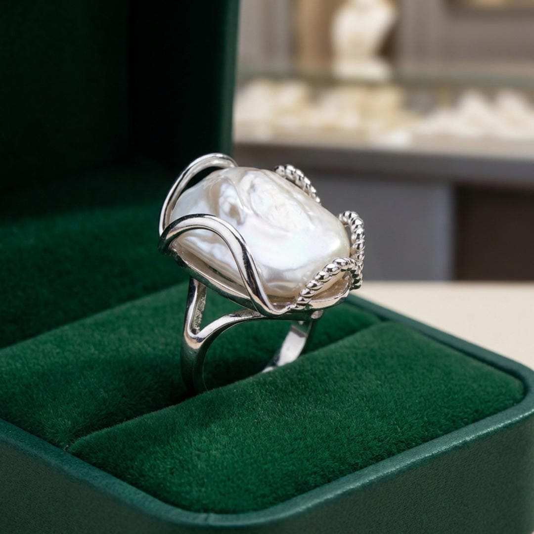 Moonlit Barok Perle Glorie Ring