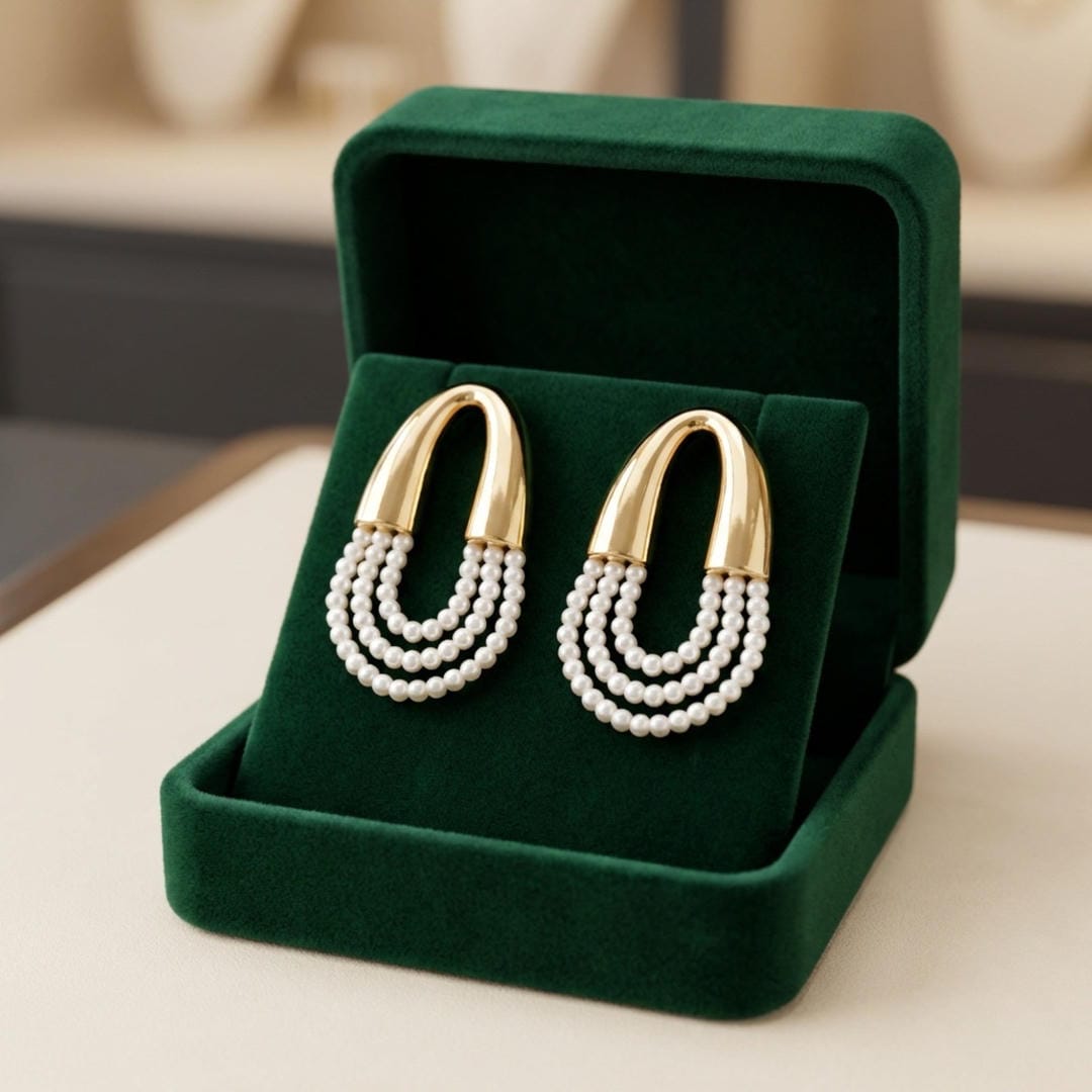 Pearl Draped U Link Dråbeøreringe