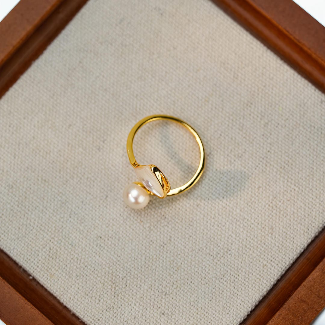 Åben Duo Pearl Wrap Ring