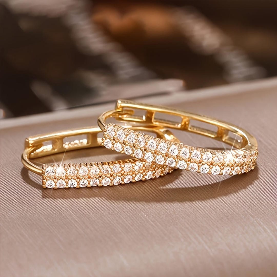 Elegante runde zirconiaøreringe