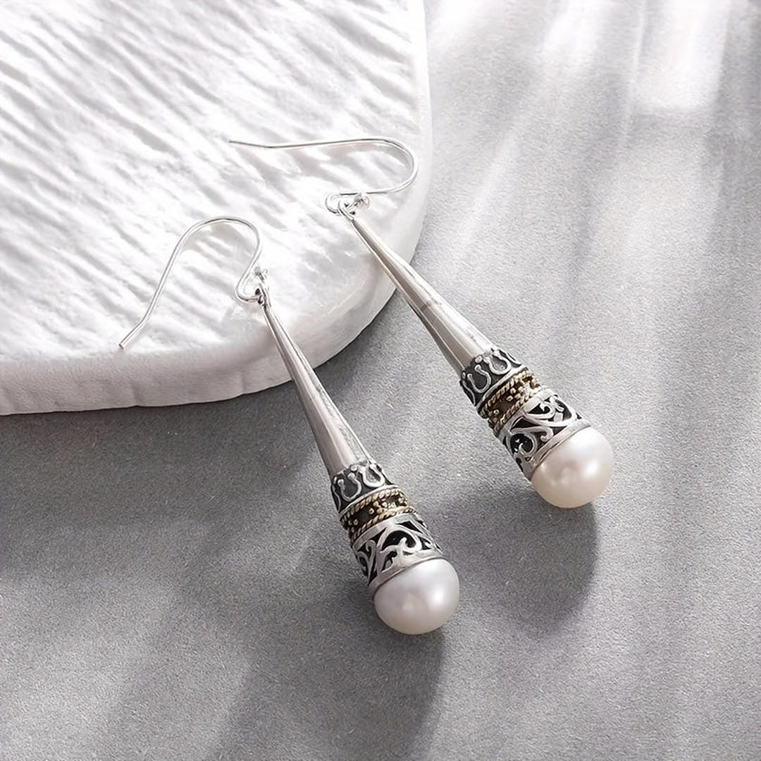 Vintage perle-talismanøreringe