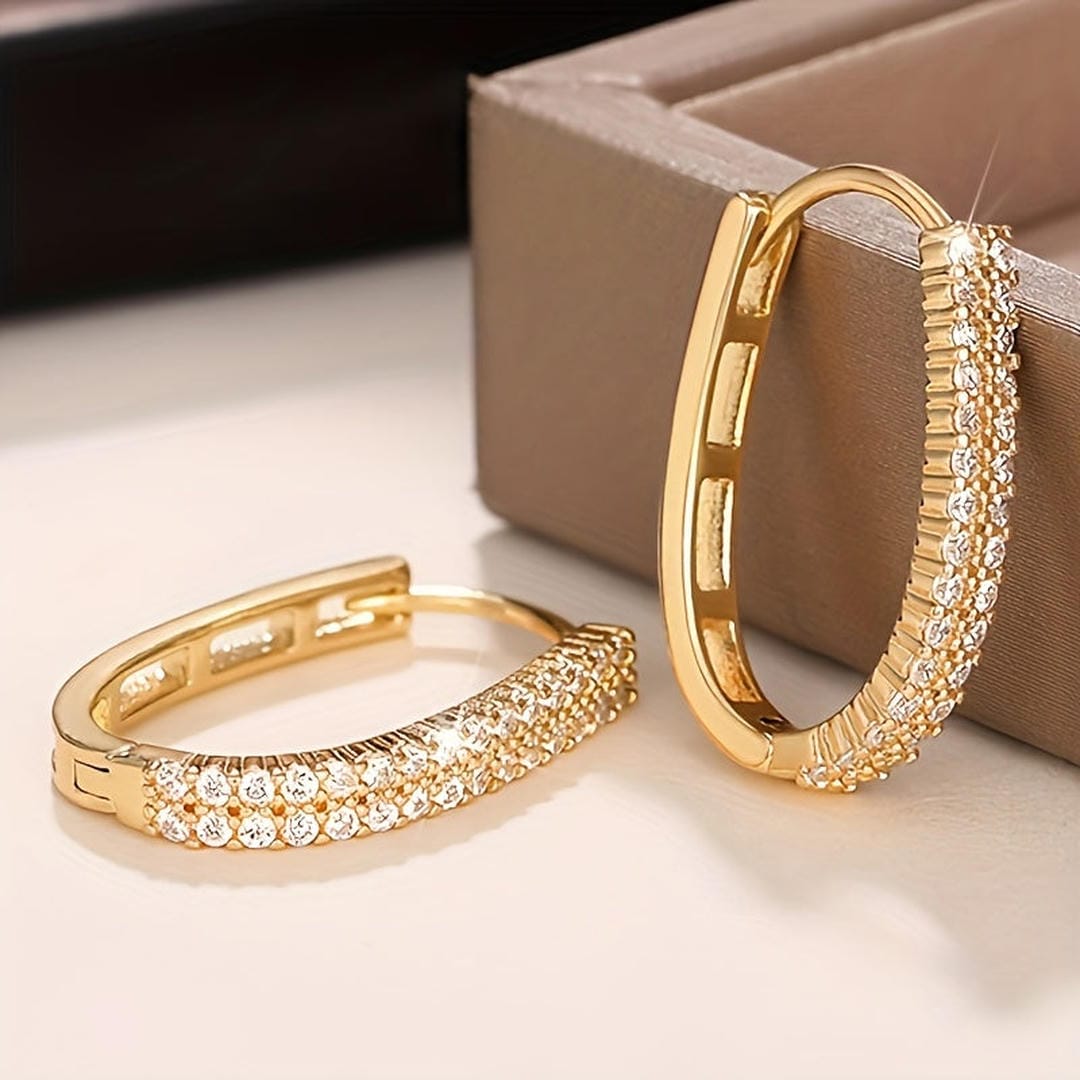 Elegante runde zirconiaøreringe