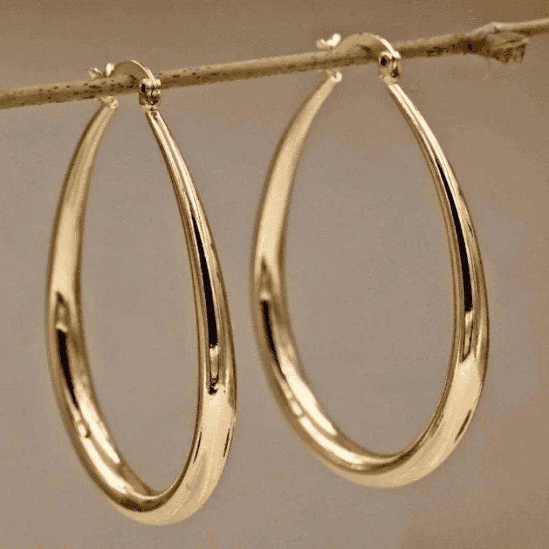 Elegante guldringeøreringe