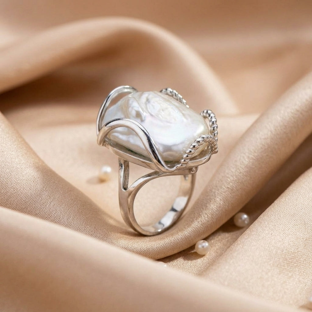 Moonlit Barok Perle Glorie Ring