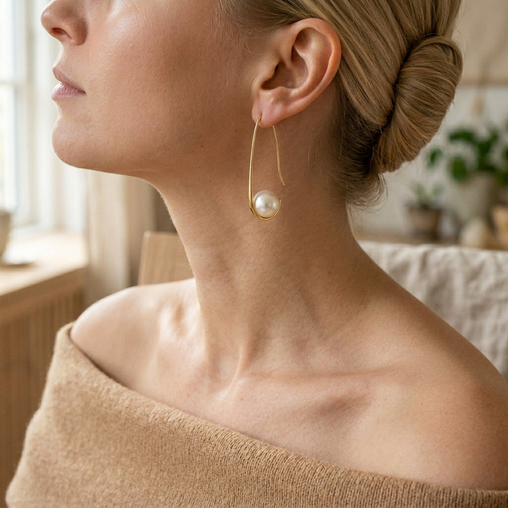 Elegante perleøreringe