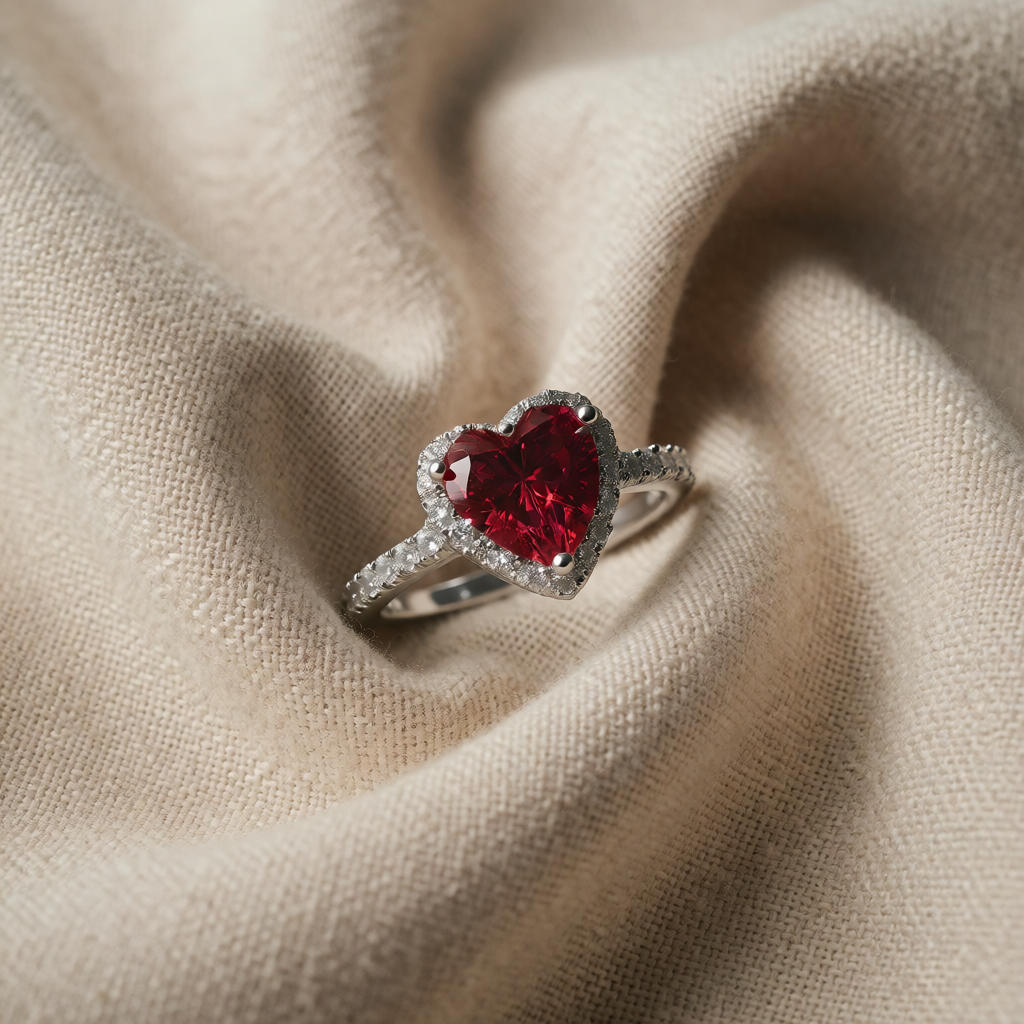 Delara Carmessia-ring | Hvidguld