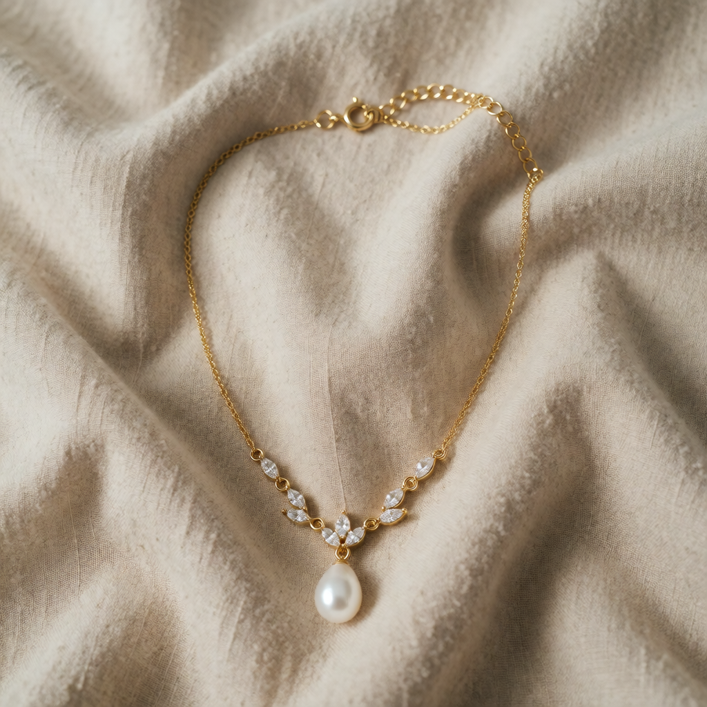 Perle Marquise Vine Drop Halskæde