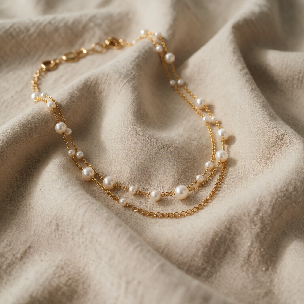 Perlekæde Choker Halskæde