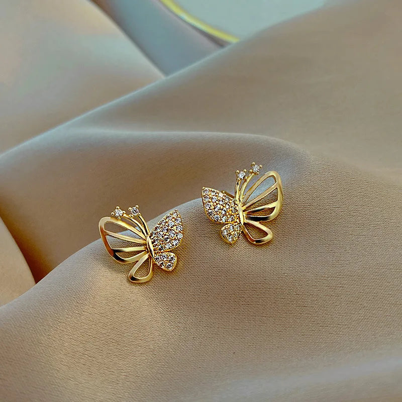 Elegante Zirkon Sommerfugl Øreringe