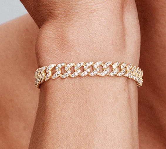 Pavé cubansk armbånd