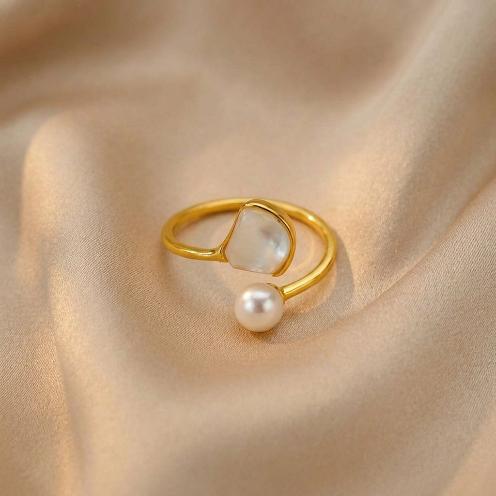 Åben Duo Pearl Wrap Ring