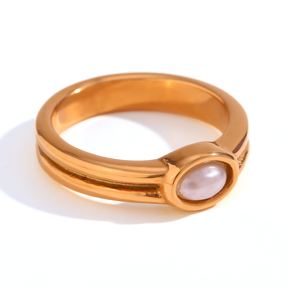 Lunara perlering | Guld