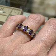 Orlina Violet Krest Ring | Rosaguld