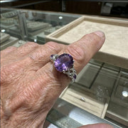 Ametist Knude Ring | Hvidguld