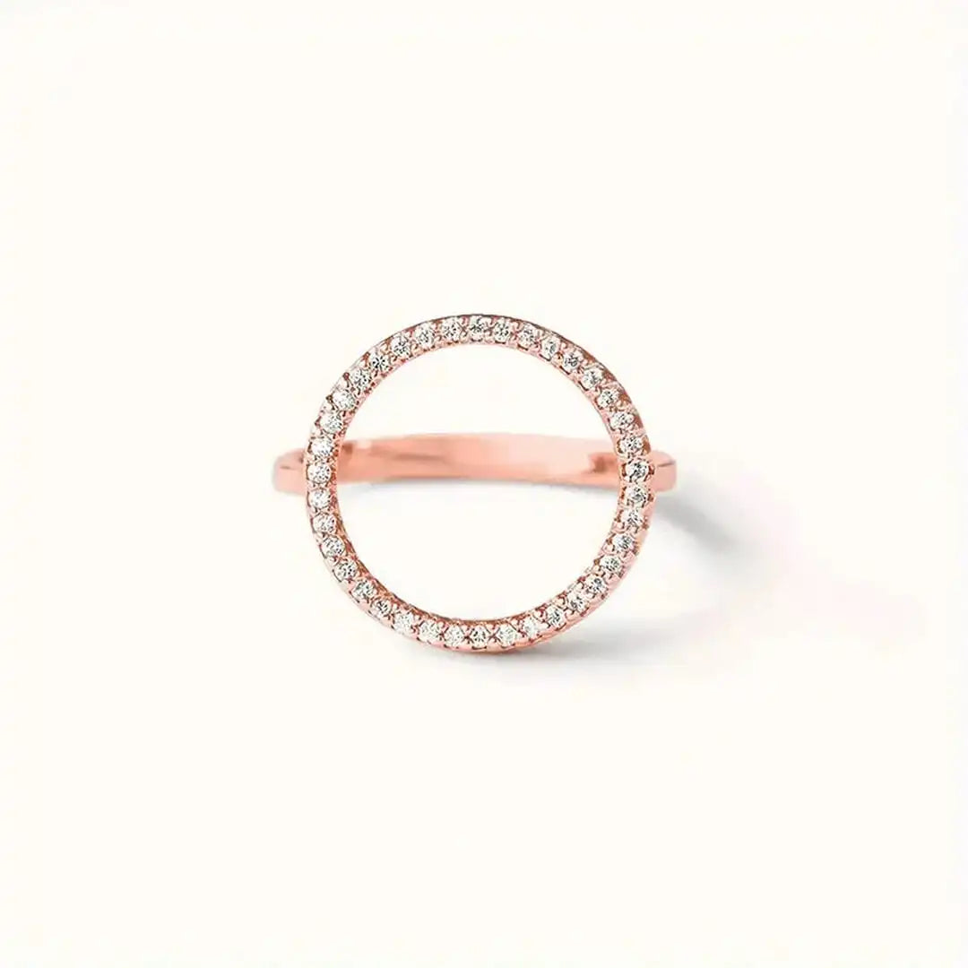 Rund Kubisk Zirkonia Ring