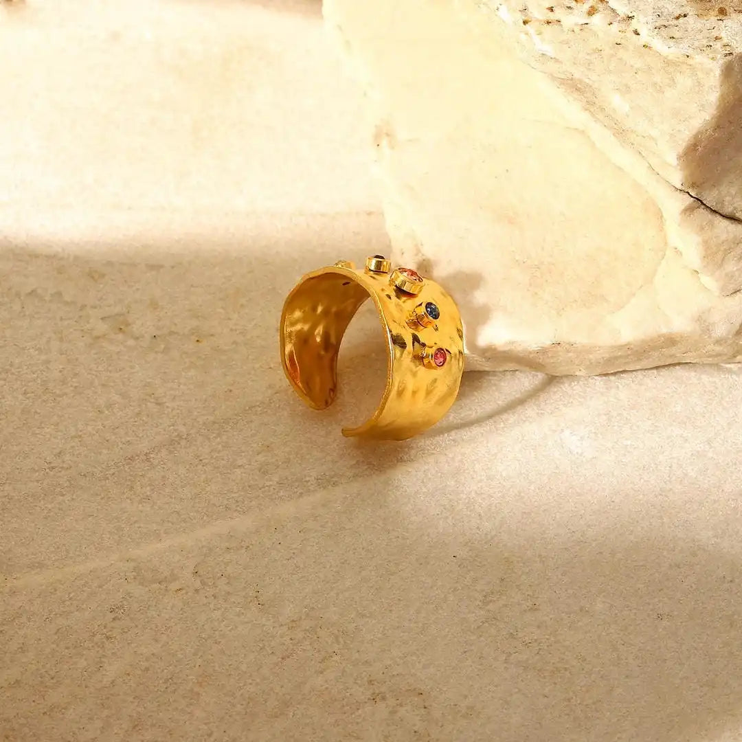 Vintage Guld Kubisk Zirkonia Ring
