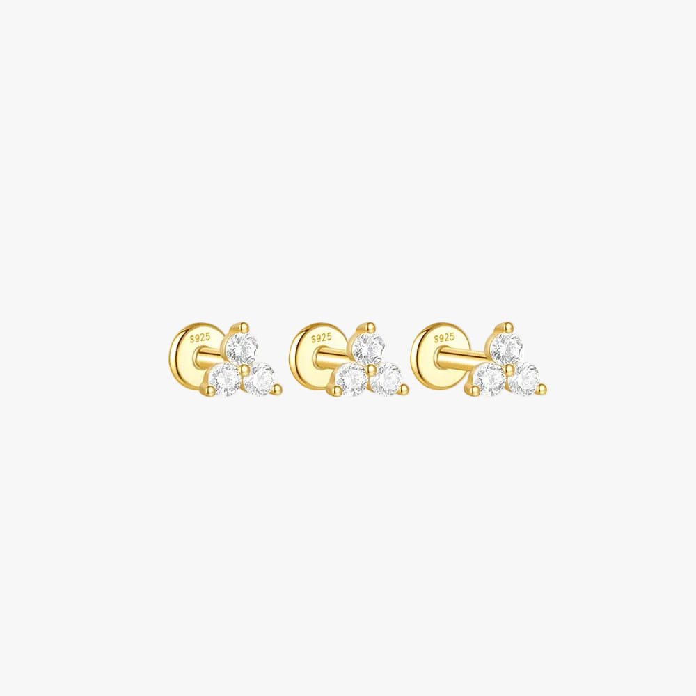 Clara – Guldøreringe med forma minimalistisk.