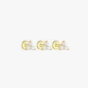 Clara – Guldøreringe med forma minimalistisk.