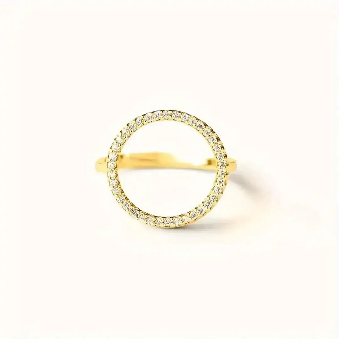 Rund Kubisk Zirkonia Ring