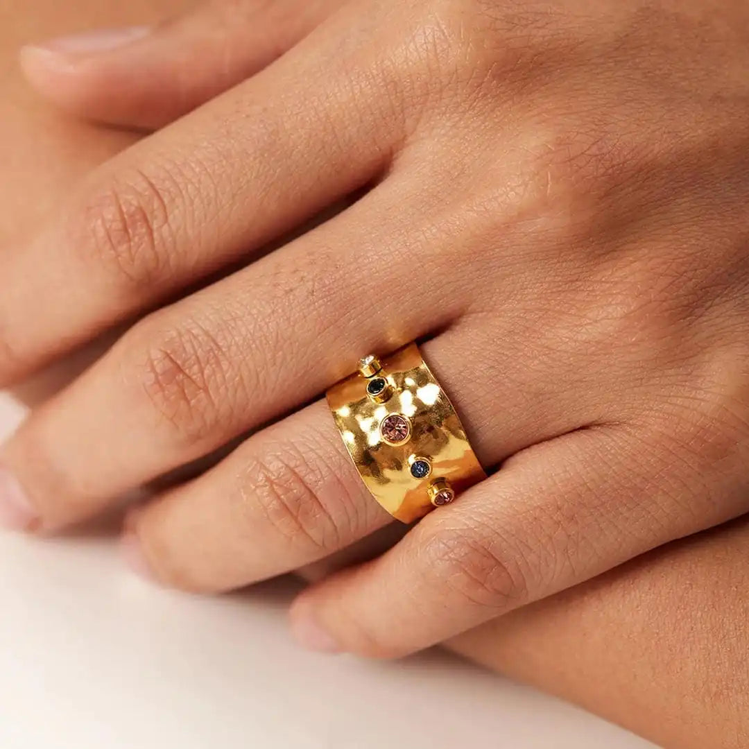 Vintage Guld Kubisk Zirkonia Ring