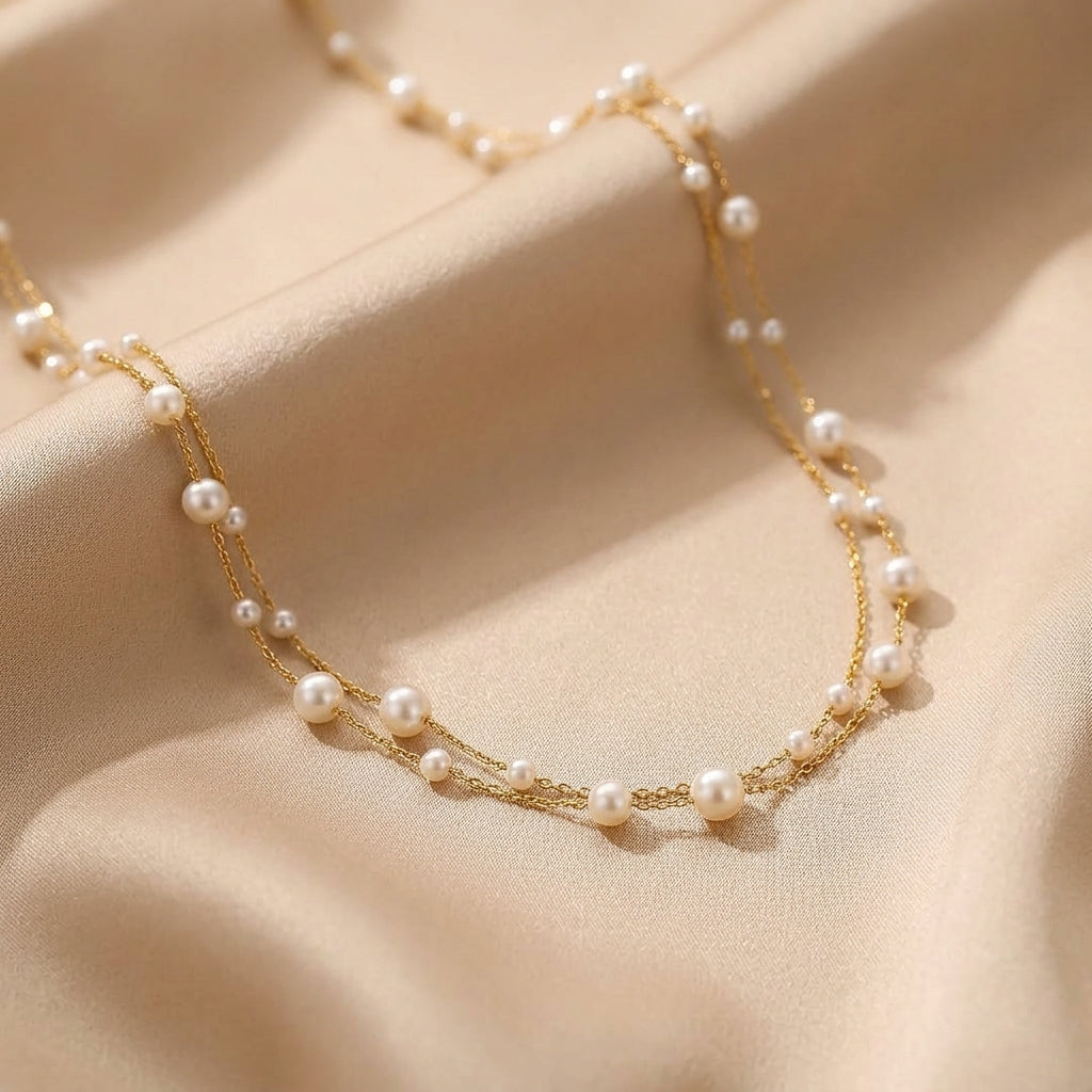 Perlekæde Choker Halskæde