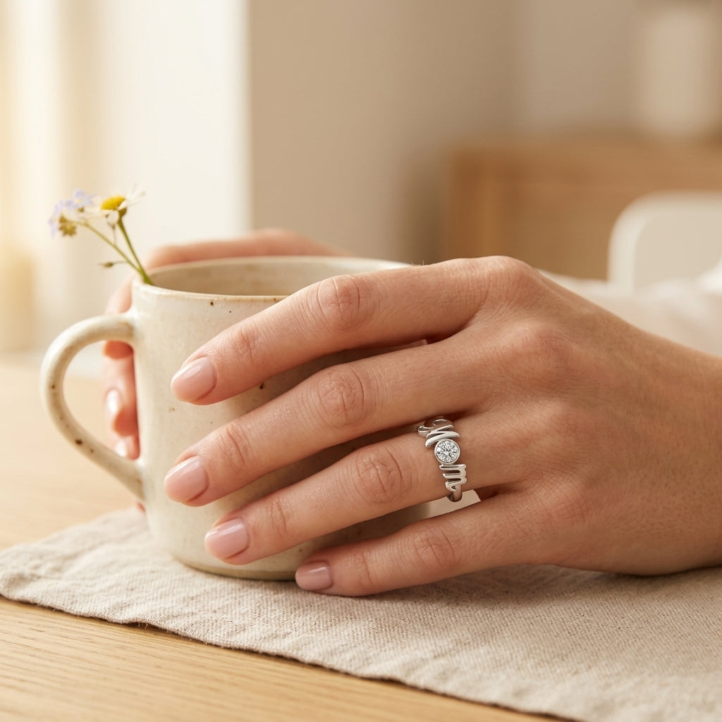 Krystalhjerte Ring