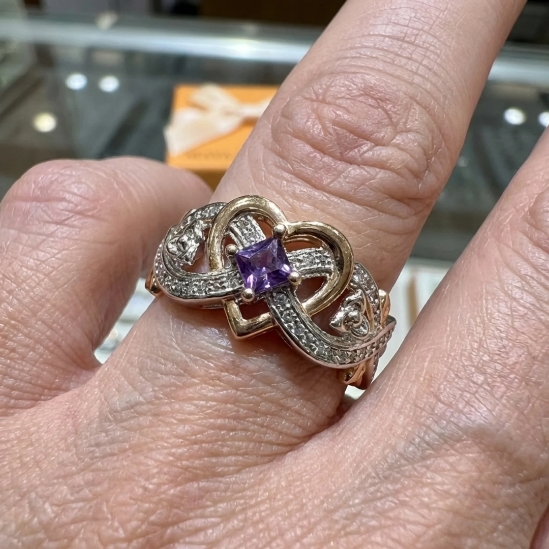 Violetheart Guld & Sølvring | Blandet Guld