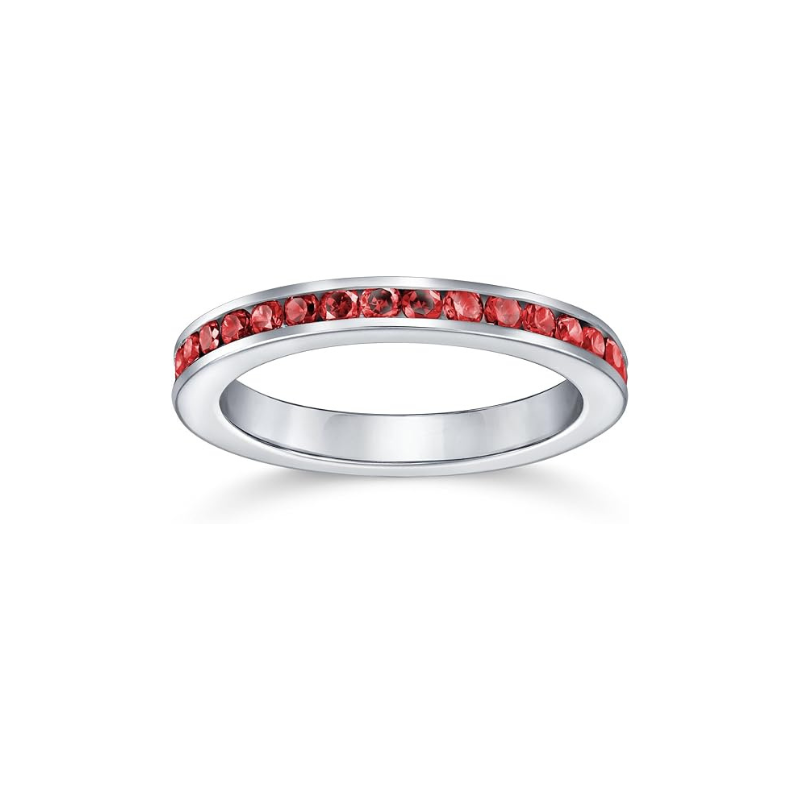 Infinity-ring med rubin | Hvidguld