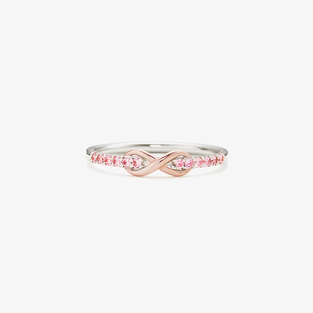 Skab opmærksomhed om brystkræft – Pink Infinity-diamantring [KØB 1, FÅ 1 GRATIS]