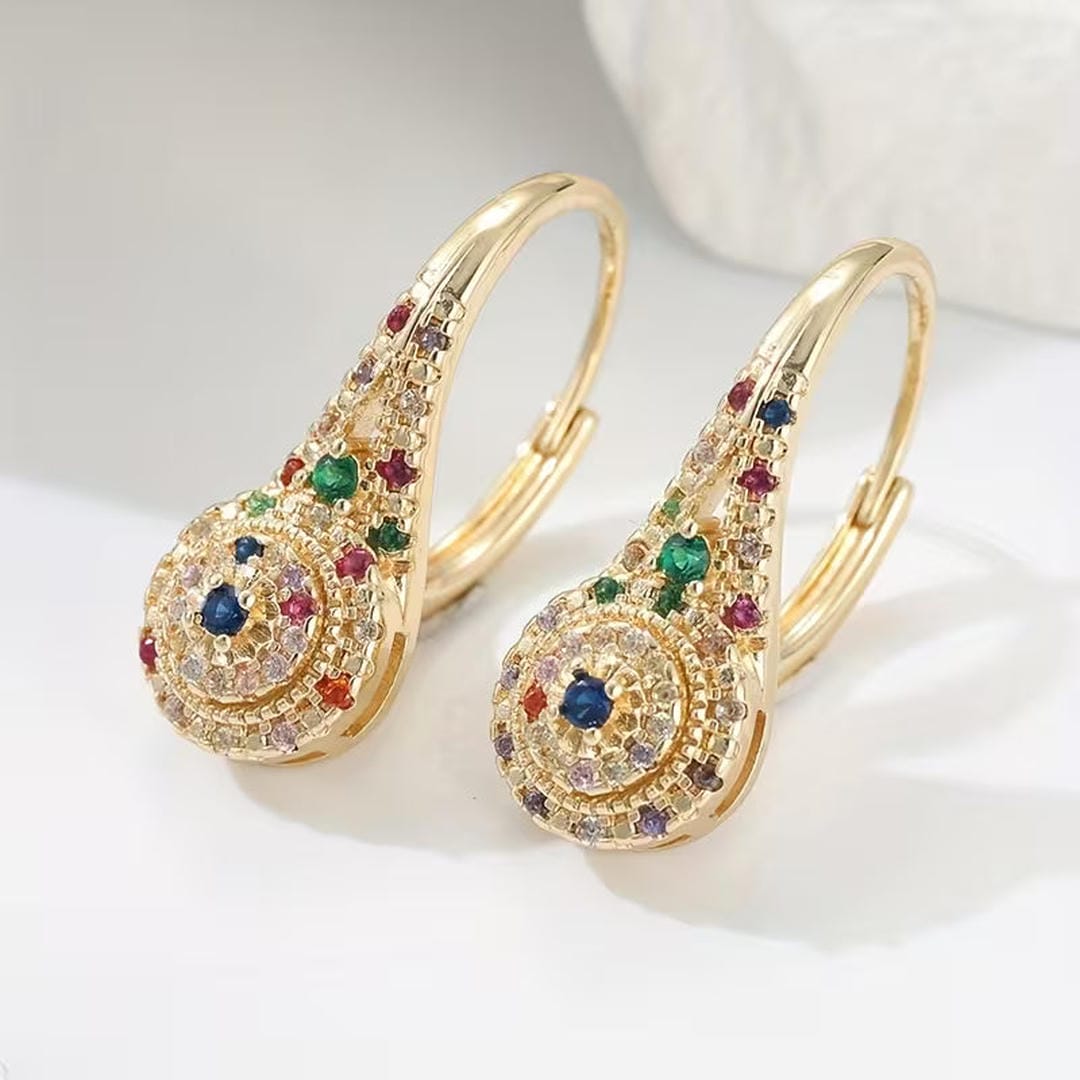 Multicolor Sparkle Elegance-øreringe