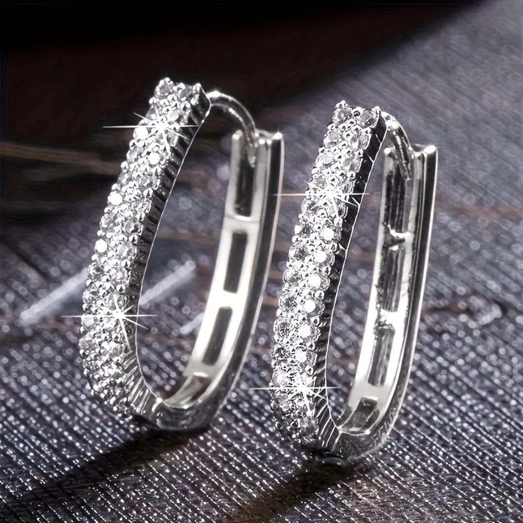 Elegante runde zirconiaøreringe