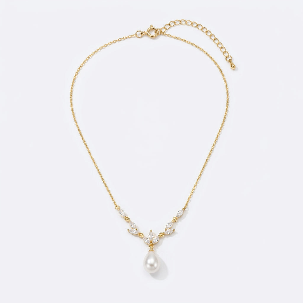 Perle Marquise Vine Drop Halskæde