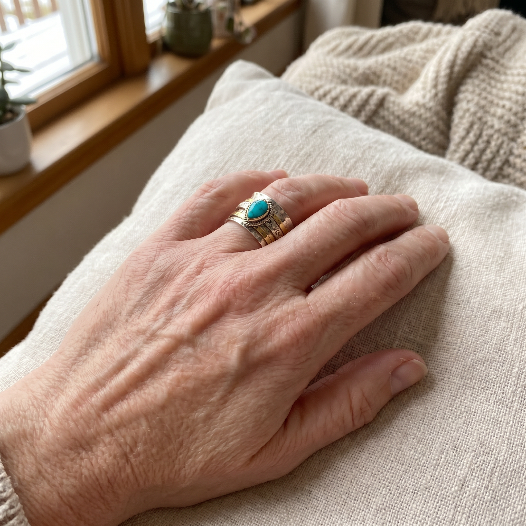 Azzurra™ - Statement-ring med Oval Turkis